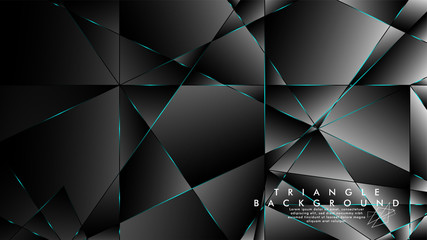 ABSTRACT BACKGROUND OF GEOMETRIC WITH luxurious polygon patterns. BLUE LIGHT triangle line