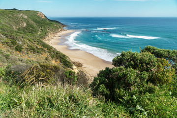 Landschaft und Natur an der Küste der Great Ocean Road in Victoria Australien