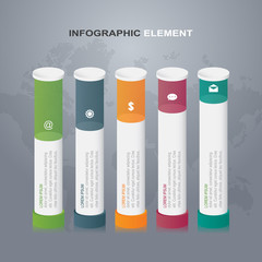 Bar Chart Graph Steps Diagram Statistical Business Infographic Illustration