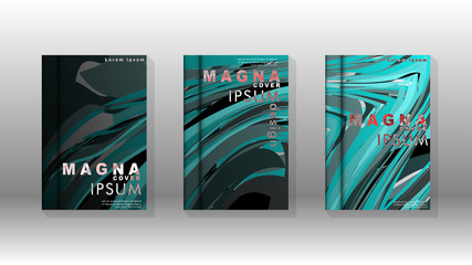 Abstract cover with wave elements. book design concept. Futuristic business layout. Digital poster template. Design Vector - eps10