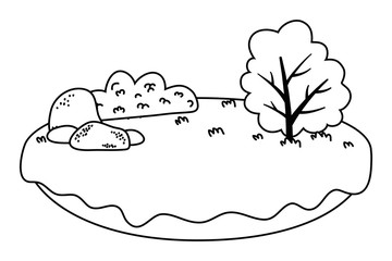 Isolated abstract and season tree design