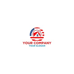 American House Logo Design Vector