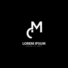 Fototapeta premium Letter M Logo. M Letter Design Vector with White Colors