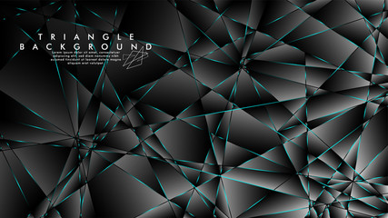 ABSTRACT BACKGROUND OF GEOMETRIC WITH luxurious polygon patterns. BLUE LIGHT triangle line