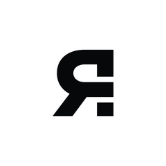 r initial letter logo vector