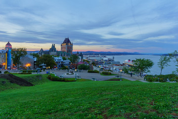 Sunset view of Quebec City