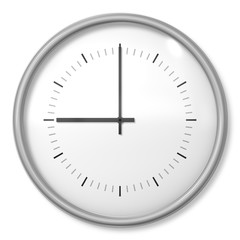 a clock shows nine o'clock
