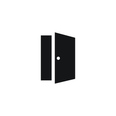 Door icon logo design vector template