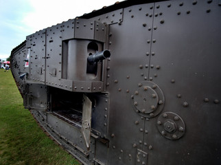 Replica first world war female tank. Guy Matin TV project.