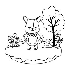 Dog cartoon design vector illustrator