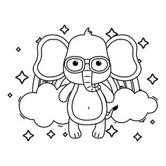 Elephant cartoon design vector illustrator