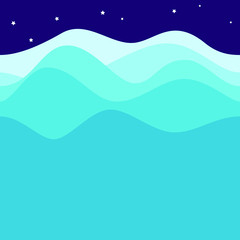 Wave Sea and Sky Background for home wallpaper with blue color kids boy girl room