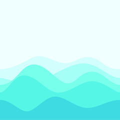 Wave Sea and Sky Background for home wallpaper with blue color kids boy girl room