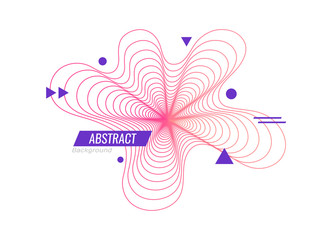 Trendy abstract art geometric background. Poster with elements for design. Modern vector illustration