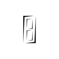 Door icon logo design vector template