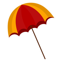 Iolated colored beach umbrella on a white background - Vector