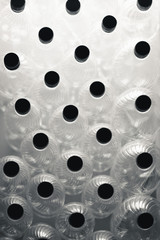 abstract transparent plastic bottles background