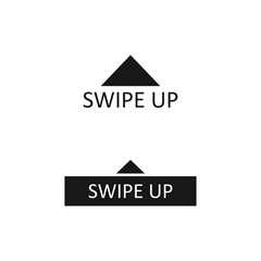 Swipe up icon set isolated on background for social media stories, scroll pictogram. Arrow up logo for blogger