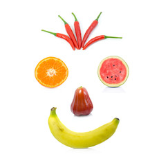 fruits isolated on white background