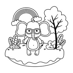 Elephant cartoon design vector illustrator