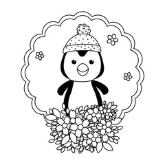Penguin cartoon design vector illustrator