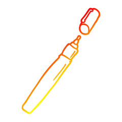 warm gradient line drawing cartoon pen