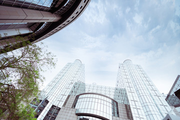 European Parliament Building in Brussels, Belgium