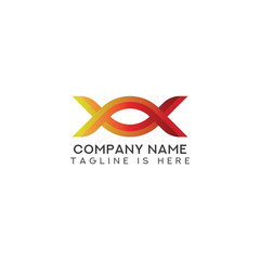 Logo Design X Hot Iron Vector With Gradient, Concept Logo Letter  X + Hot Iron Symbol.