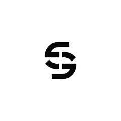 sg initial letter logo vector