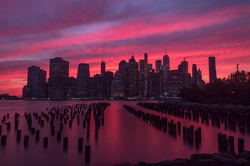 Naklejka premium New York Sunset