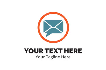 Naklejka premium unique email message simple logo creative design in flat style with color . email message logo creative design for apps and identity business