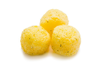 Chips balls isolated on white