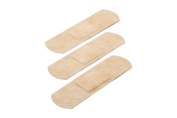 Adhesive plaster isolated on white