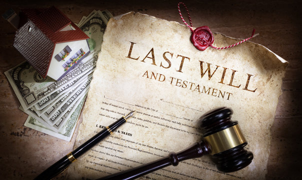 Last Will And Testament With Money And Planning Of Inheritance 