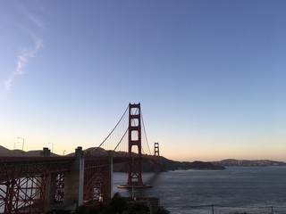 Fototapeta na wymiar Golden Gate Bridge San Francisco Sunset