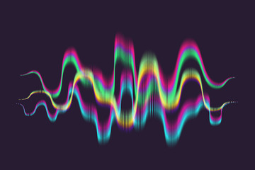 Abstract Graphic Equaliser That Looks like Aurora Borealis or Northern Lights