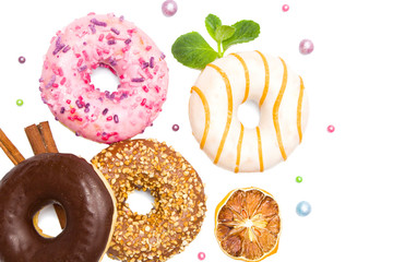 Delicious and beautiful fresh donuts