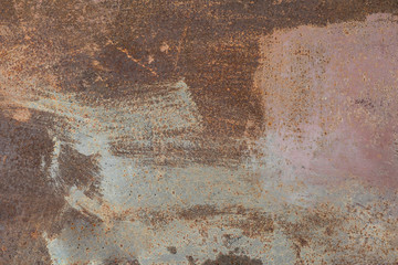 rusty painted metal sheet. rusty iron background
