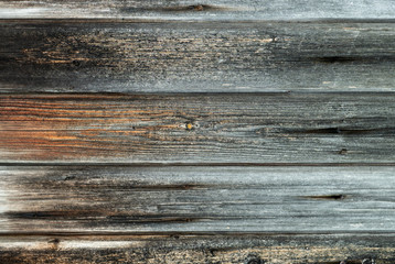 Background of wooden horizontal old boards with natural color