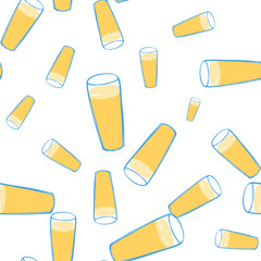 Seamless pattern with light beer