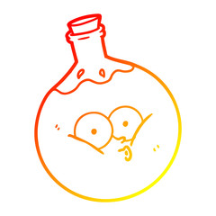 warm gradient line drawing cartoon potion