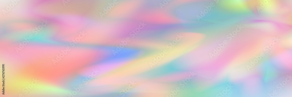 Poster horizontal abstract pastel holographic design for pattern and background