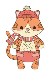 Isolated baby cat cartoon design