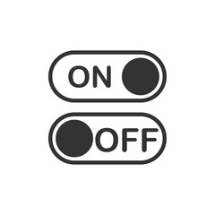 On off icon symbol template color editable. Switch button. simple logo vector illustration for graphic and web design.