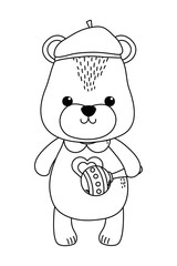 Isolated baby bear cartoon design