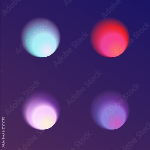 Abstract Multicolor Gradient Shapes Blurred Vibrant