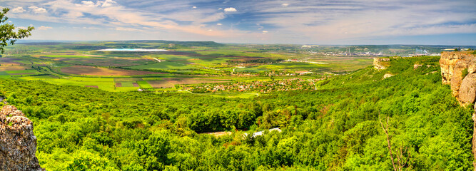 Beautiful summer landscape over Razdelna village in Bulgaria