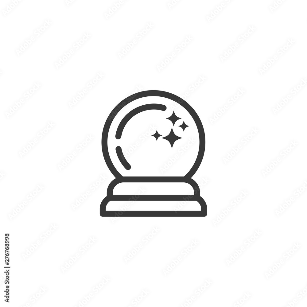 Poster magic crystal ball icon symbol template color editable. simple logo vector illustration for graphic 