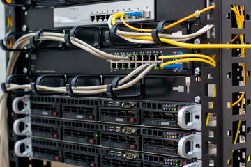 server computer. Internet fiber Internet connection. server rack cabinet. mining cryptocurrency crypto bitcoin