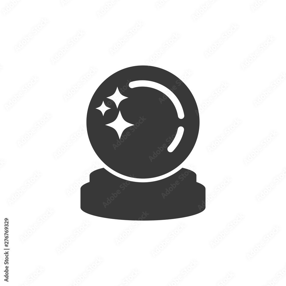 Poster magic crystal ball icon symbol template color editable. simple logo vector illustration for graphic 